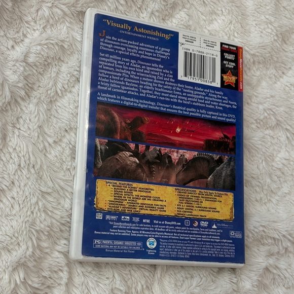 Walt Disney Dinosaur DVD - Vibrant Purple and Blue - Picture 2 of 4